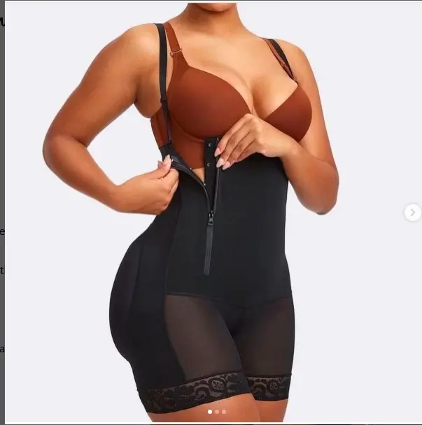 Body Shaper Side - Zipper Crotch, Detachable Straps, Side Zipper for Easy Bathroom Access, Body Shaper with Butt Lift and Tummy Flattening Effect