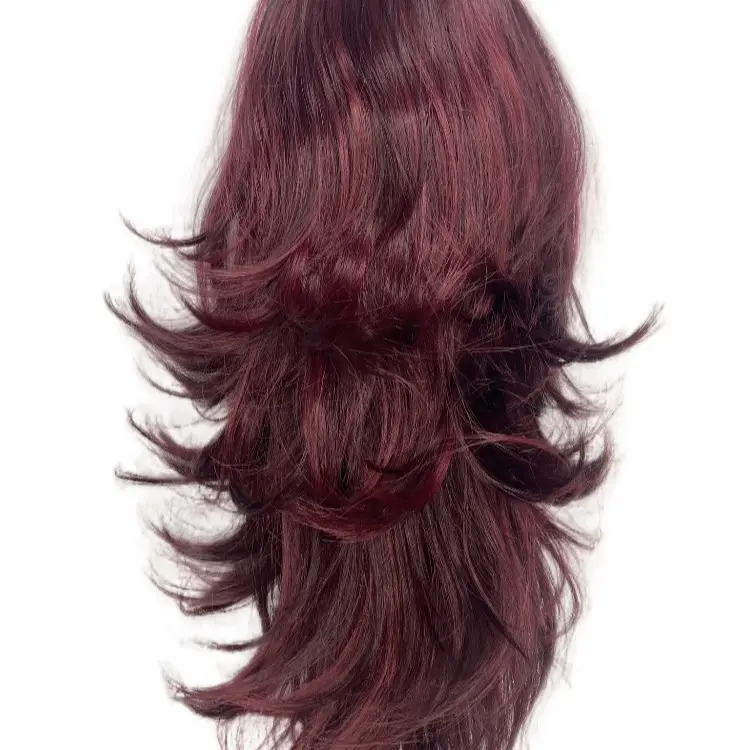 Victoria)18” color Burgundy con ligero rayos negros