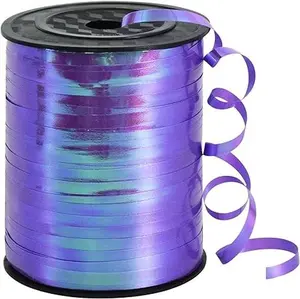 500 Yards Dark Purple Ribbons Balloon String 5mm for Gift Wrapping, Thin Curly Ribbon for Craft Balloon String Birthday Party Decoration Embellish Wedding