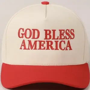 God Bless America Embroidered Cotton Twill Baseball Trucker Hat Gif Christian Gif