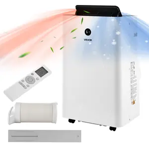 VEVOR Portable Air Conditioner and Heater Combo, 14000 BTU (9800 BTU SACC) 5-in-1 Standing Cooling Ac Unit, LED Touch Panel & Remote Control, 24h Timer, Dehumidifier/Fan/Sleep Mode for Room Indoor