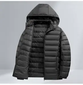 Men's Hooded Detachable Cotton Jacket, Warm Casual Fashion Coat with Padded Lining, Winter Menswear Tops, Stylish Outerwear