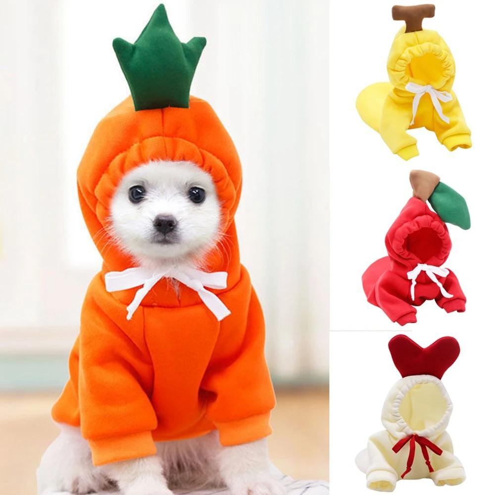 Cute Fruit Dog Clothes For Small Dogs Hoodies Winter Warm Fleece Pet Clothing Puppy Cat Costume Coat For French Chihuahua Outfit Cute Fruit Dog Clothes For Small Dogs Hoodies Winter Warm Fleece Pet Clothing Puppy Cat Costume Coat For French Chihuahua Outfit