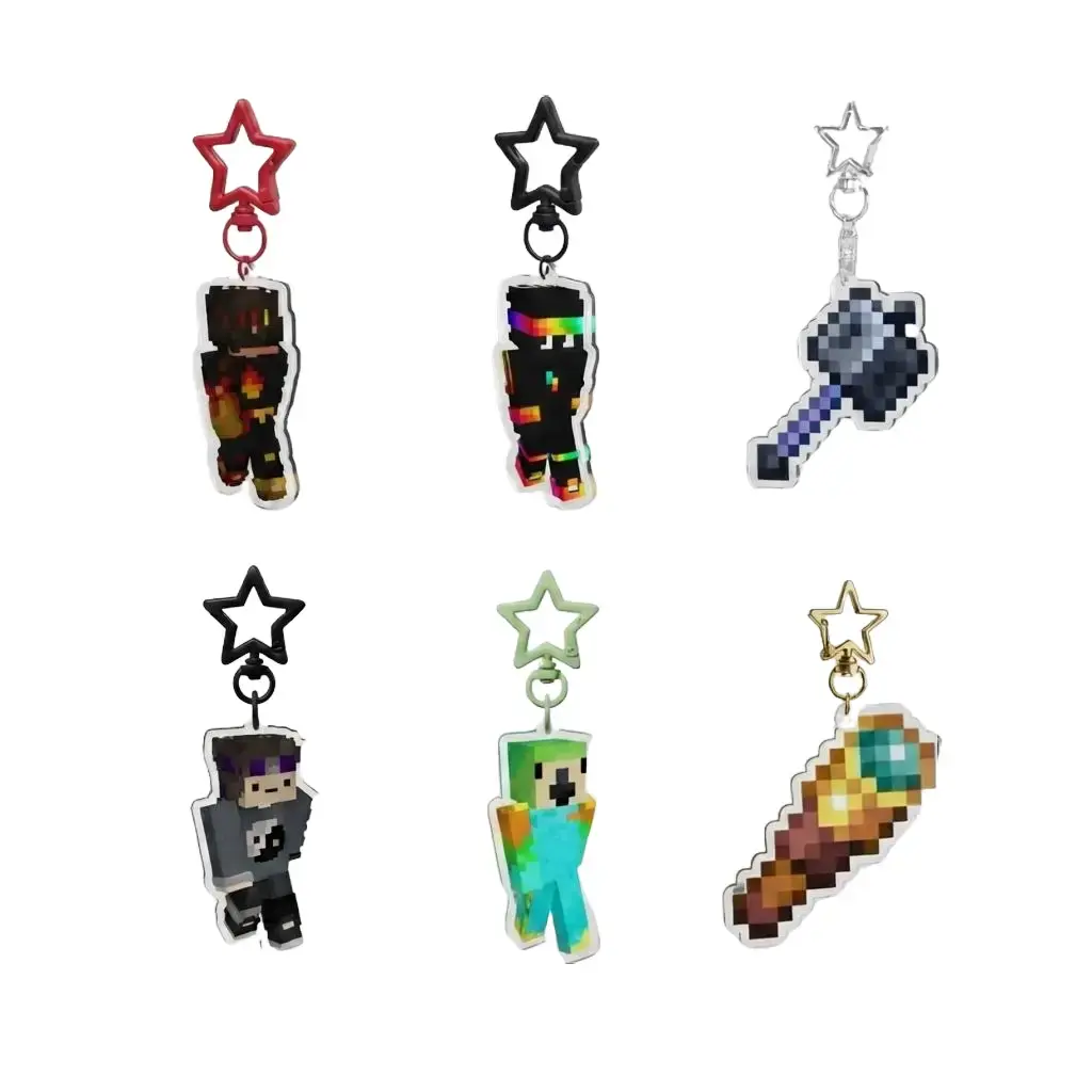Unstable Universe Clear Acrylic Keychains, Wifies, ParrotX2, Wifies, End Crystal, Spyglass, Wemmbu