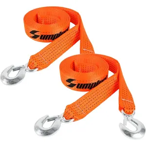 Heavy Duty Tow Straps with Hooks 2 x 20 ft,20000 lbs Nylon Kinetic  Rope Kit for  Trip Acessories,Towing  for  Boat,Tree Farm Storage Cleaning,Securing Pull Strap with Hook