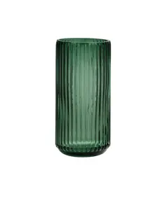 TIMEFOTO Flower Vase 7.5 inch Green Thickened Glass Vase for Bookshelf,Dinner Table,Indoor Office Desktop,Meeting Room,Bathroom,Countertop,Home Christmas Day Decoration