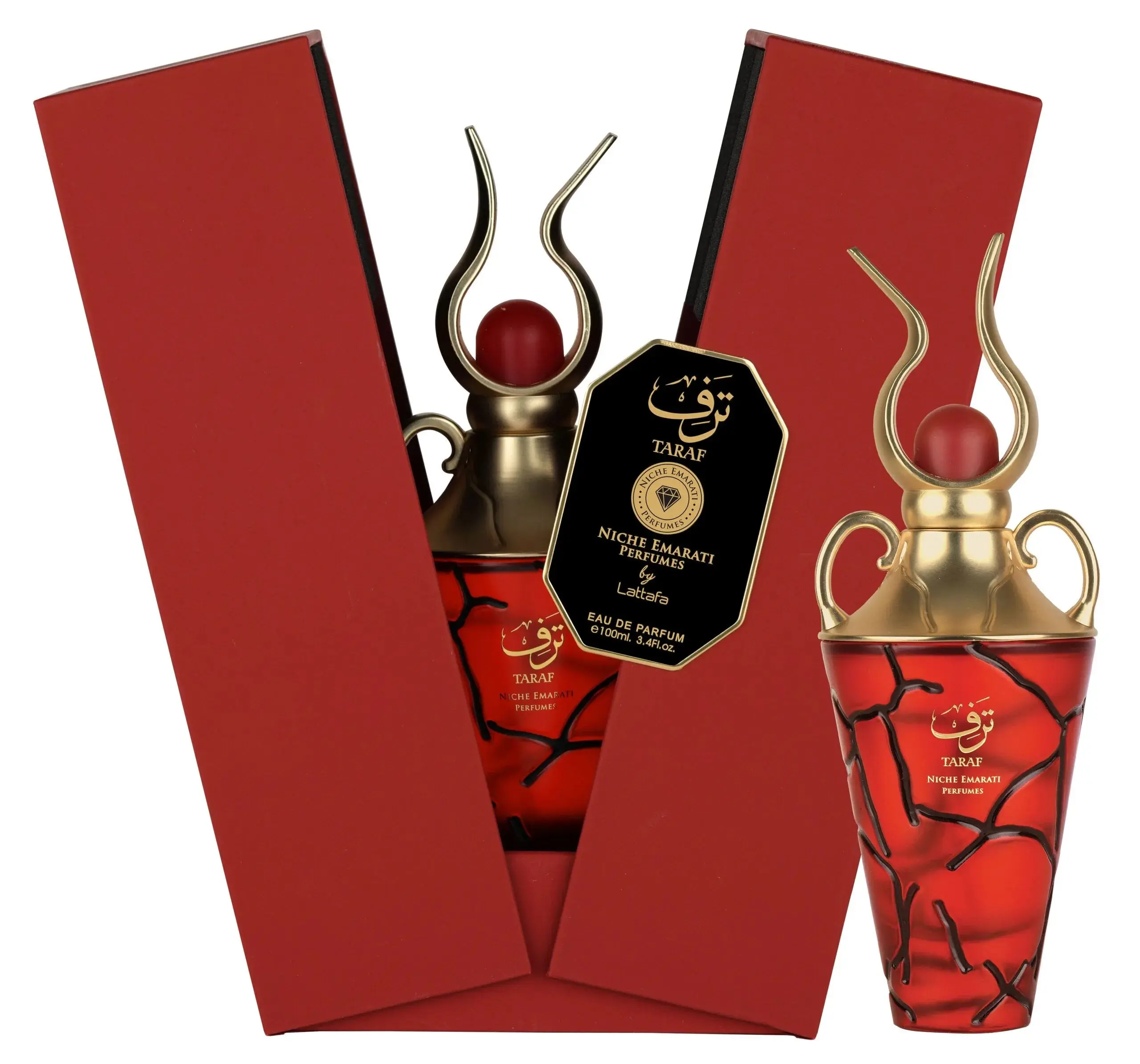 Lattafa Taraf EDP Perfume By Lattafa Pride 3.4oz / 100ml - Cherry & Strawberry Top Notes, Jasmine & Lily of the Valley Heart Notes, Amber, Musk, Vanilla Base Notes