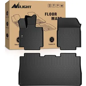 Nilight Floor Mats for Tesla Cybertruck Cyber Truck 2023 2024 2025 2026 All Weather Custom Fit Heavy Duty Floor Liners