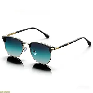 Vintage Square Sunglasses, Metal Frame Retro Eyewear, UV400 Fashion Shades for Men Women Daily Outdoor Travel