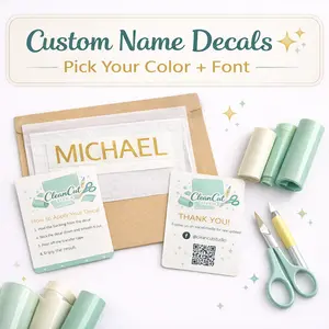 Custom Name Vinyl Decal | Personalized Name Sticker | Choose Color & Font