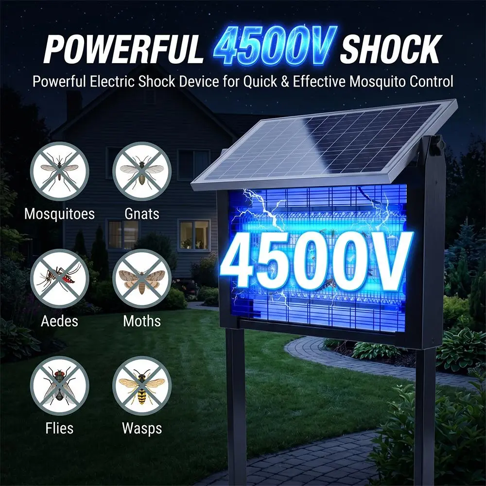 【Clearance Sale】3500V Solar Bug Zapper, High Power Cordless Mosquito Zapper with , Dual Solar & USB Rechargeable Insect Killer for Patio, Garden, Backyard, Outdoor Use,back to school,back to school haul