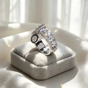 Elegant Dainty CZ Adjustable Ring| Minimalist Wedding Band| Perfect Bridal & Gift Jewelry
