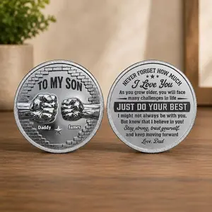 Personalized To My Son Never Forget That I Love You Coin, Gift For Son From Dad | Remember to note custom name |