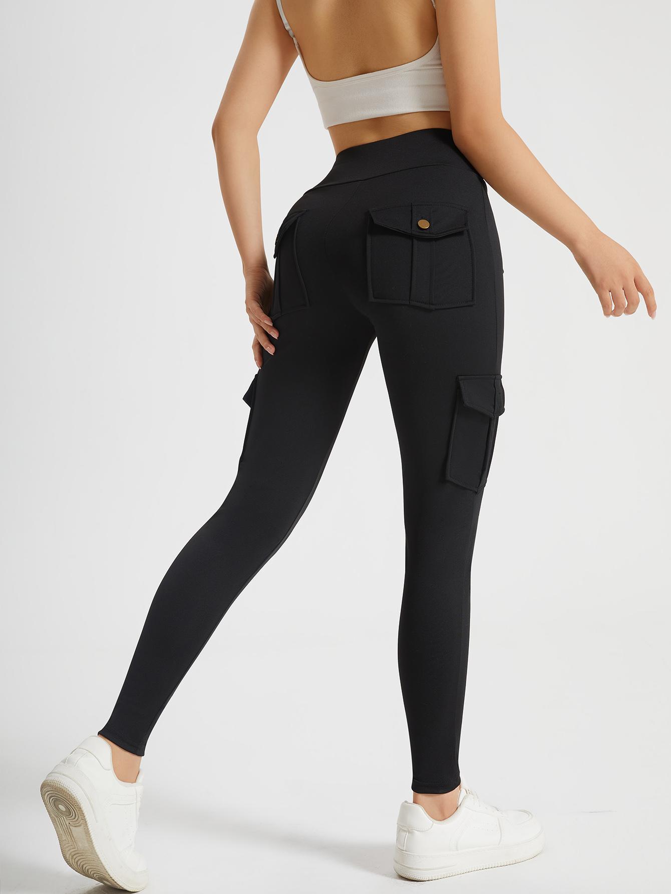 Women's High Waist Butt Lifting Yoga Leggings with Flap Pockets Tummy Control Workout Cargo Leggings for Fitness Gym Pilates Hiking - Bottom, Womenswear Women's High Waist Butt Lifting Yoga Leggings with Flap Pockets Tummy Control Workout Cargo Leggings for Fitness Gym Pilates Hiking - Bottom, Womenswear