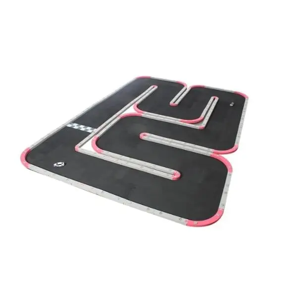 212 MAIN Mini-96 Racing Track Kit, 12x12 in (30 cm) Crash-Safe Modular Tiles with Compact Setup, Expandable for Farm Animal & Poultry Toys