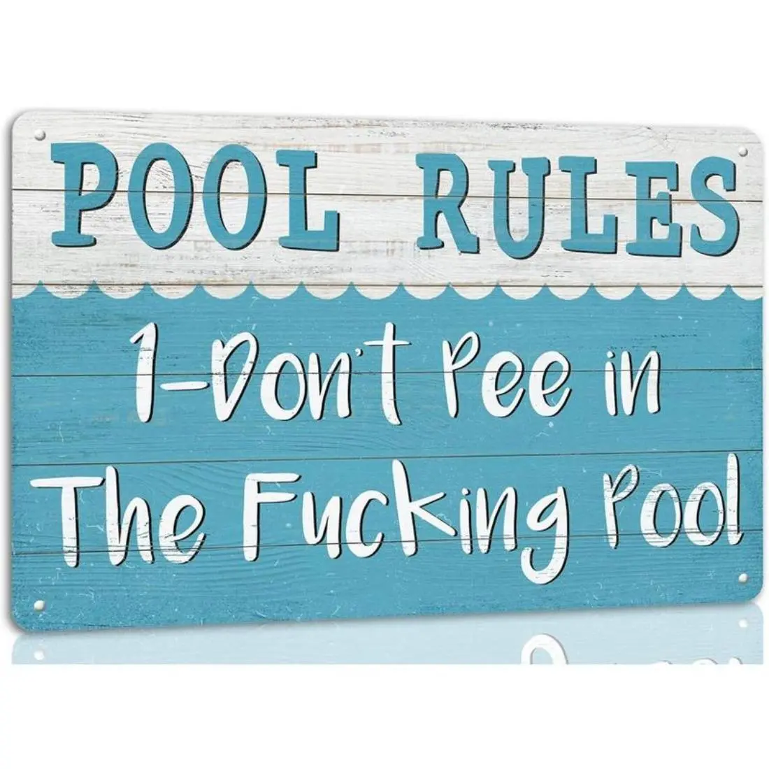Pool Rules Metal Sign Don't Pee in the Pool Vintage Swimming Pool  Aluminum Sign Outdoor Swimming Pool Decorations Farmhouse Home Patio Pool Decor Outdoor Plaques 8x12 Inch