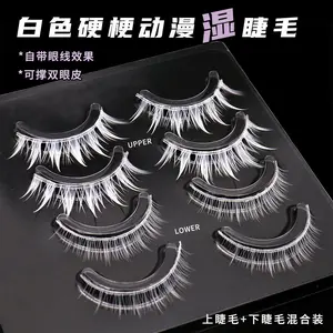 White False Eyelashes Eyelashes Cos Comic-Con Characters Short and Long Stage Performance Color Comics