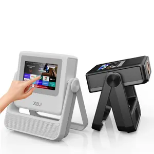 XBJ 4K Mini Projector with WiFi & Bluetooth, Electric Focus & Auto Keystone Native 1080P, Portable for Phone, Laptop, HDMI, TV Sticks Audio Home Theater window projector USB Speaker Game Father's Day gift  Summer