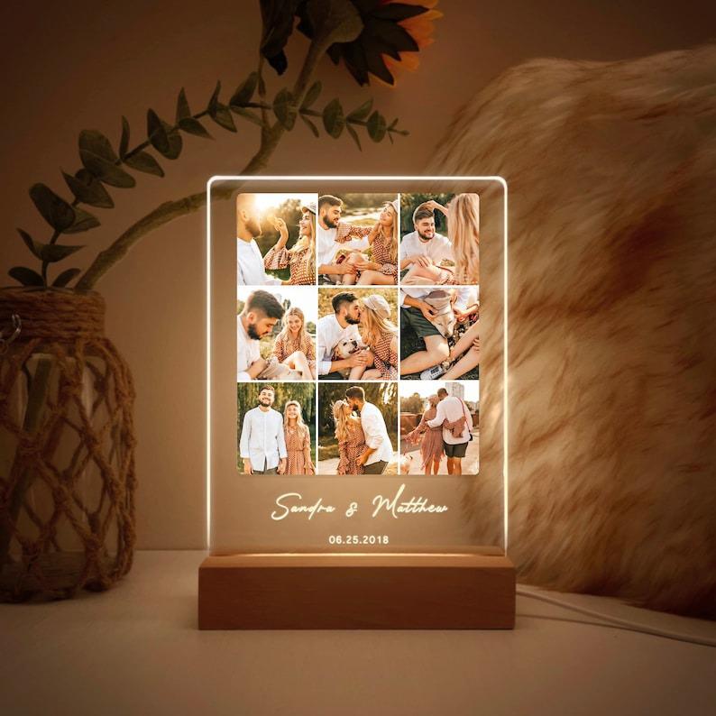 Personalized Song Plaque Music Picture Frame Night Lamp  Custom Album Cover with Photo | Gifts for Boyfriends, Birthday Gifts for BF, Graduation Leis, Teacher Gifts, Teen Girl Gifts, Anniversary Gift for Him, Romantic Home Decor Light Signs