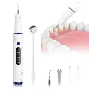 5-Speed Electric Teeth Cleaner Kit, Rechargeable Dental Plaque Remover with Mirror