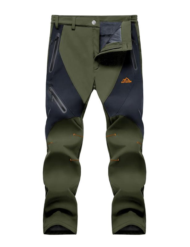 MAGCOMSEN Men's Snow Ski Pants Fleece Lined Water Resistant Winter Pants with 4 Zip Pockets for Snowboard Hiking Outdoor