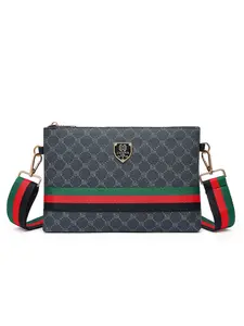 Men's Wrist Strap Crossbody Bag, Fashion Versatile Shoulder Bag, Large Capacity Portable Printed Side Pocket, Stylish Daily Use, Stylish Crossbody Bags