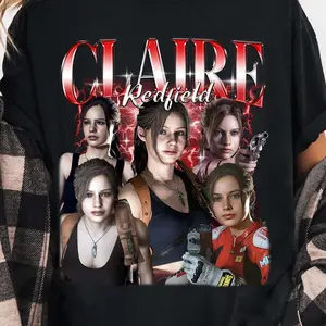Resident Evil Claire Redfield Bootleg T-Shirt, Gaming Shirt Gift For Women and Man Unisex
