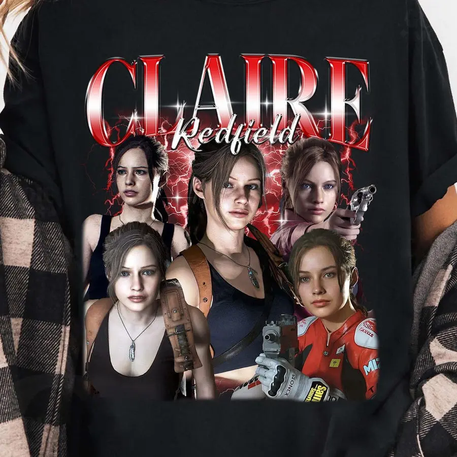 Resident Evil Claire Redfield Bootleg T-Shirt, Gaming Shirt Gift For Women and Man Unisex