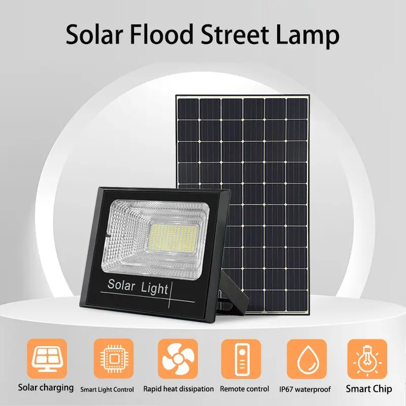 Split type LED solar light, household solar courtyard light, outdoor waterproof floodlight spotlight, Solar spotlights, used for terrace/garden/wall/courtyard lighting from dusk to dawn, with solar charging panel and rechargeable battery