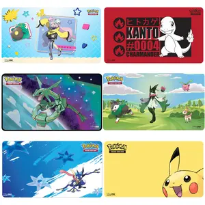 Ultra PRO Pokemon Playmats Officially Licensed Featuring Fan Favorite Pokemon & Trainers 24 in x 13.5 in Soft Fabric Top Non Slip Rubber Backing