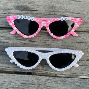 Retro 30th Birthday Pearl and Rhinestone Sunglasses