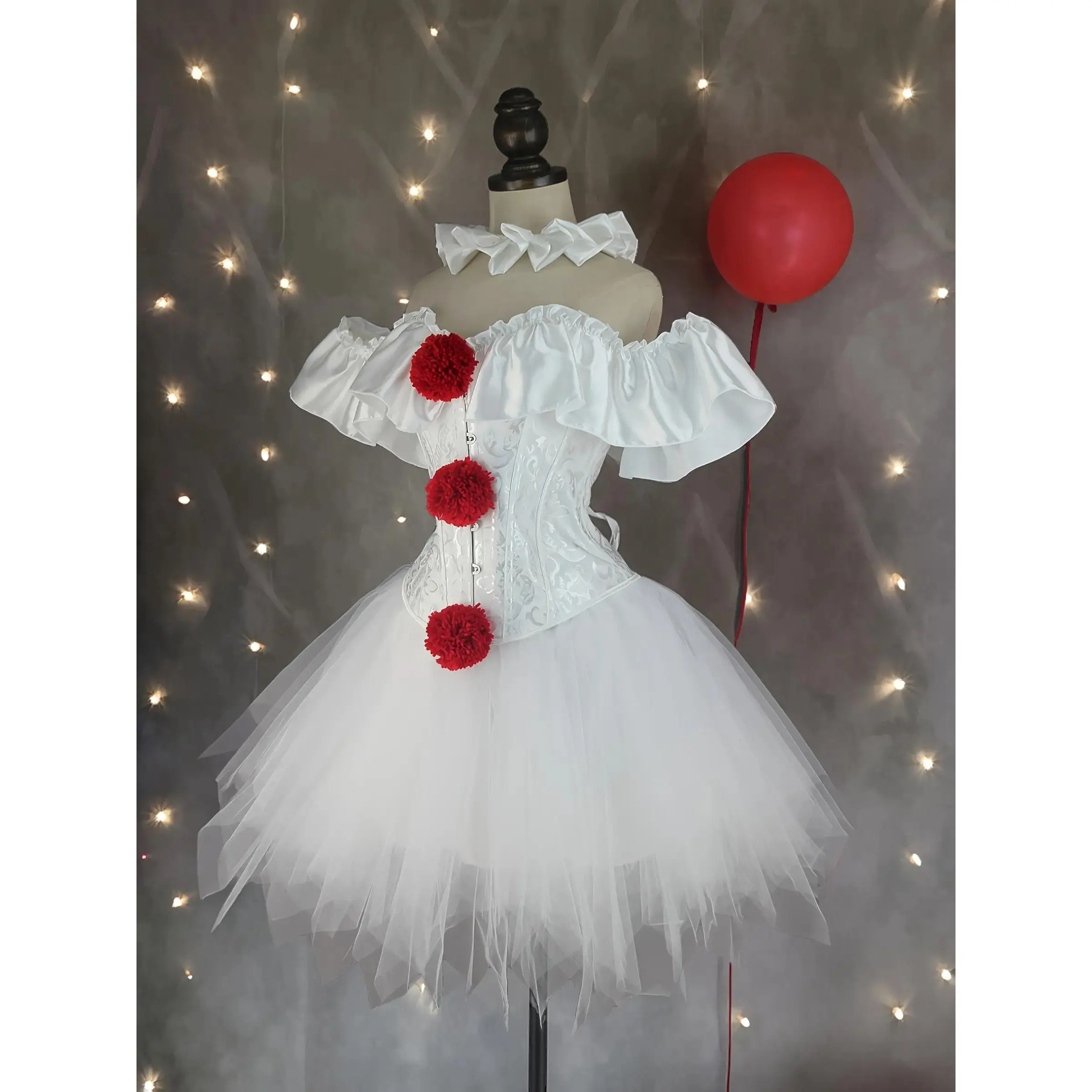 NewBlack and White Clown Costume Set for Halloween, CORSET, TUTU Skirt, and Scarf Three-Piece Outfit - TikTok Shop NewBlack and White Clown Costume Set for Halloween, CORSET, TUTU Skirt, and Scarf Three-Piece Outfit - TikTok Shop