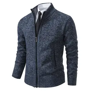 Men's solid color stand up collar cardigan - Spring and Autumn casual fashion jacket with pockets, suitable for daily casual men's wearRAIMENTRY