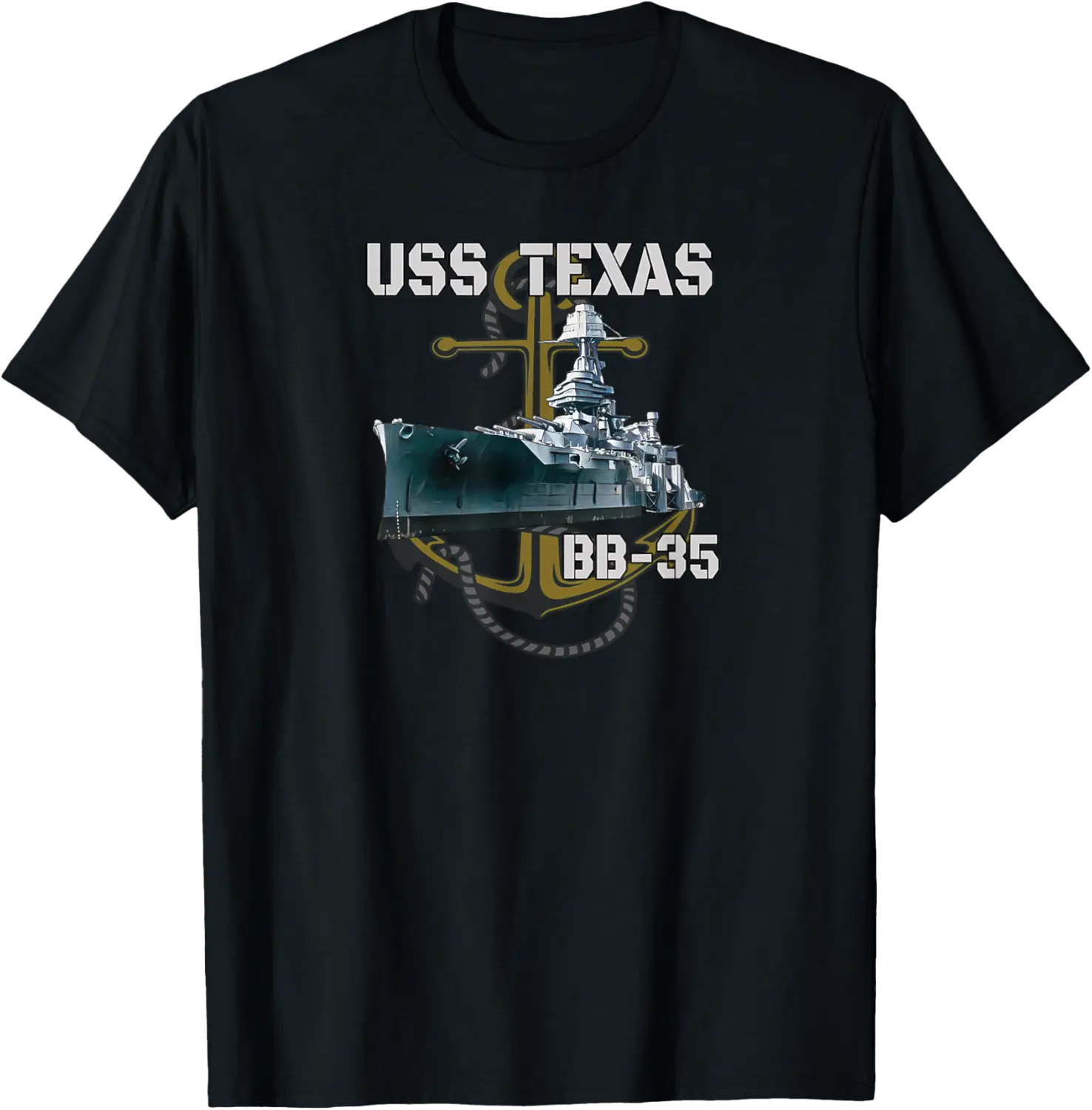 USS Texas BB-35 Battleship American WW1 Warship WW2 Veterans T-Shirt - Dakotamc Shop 32B0DQDZ6Y9F
