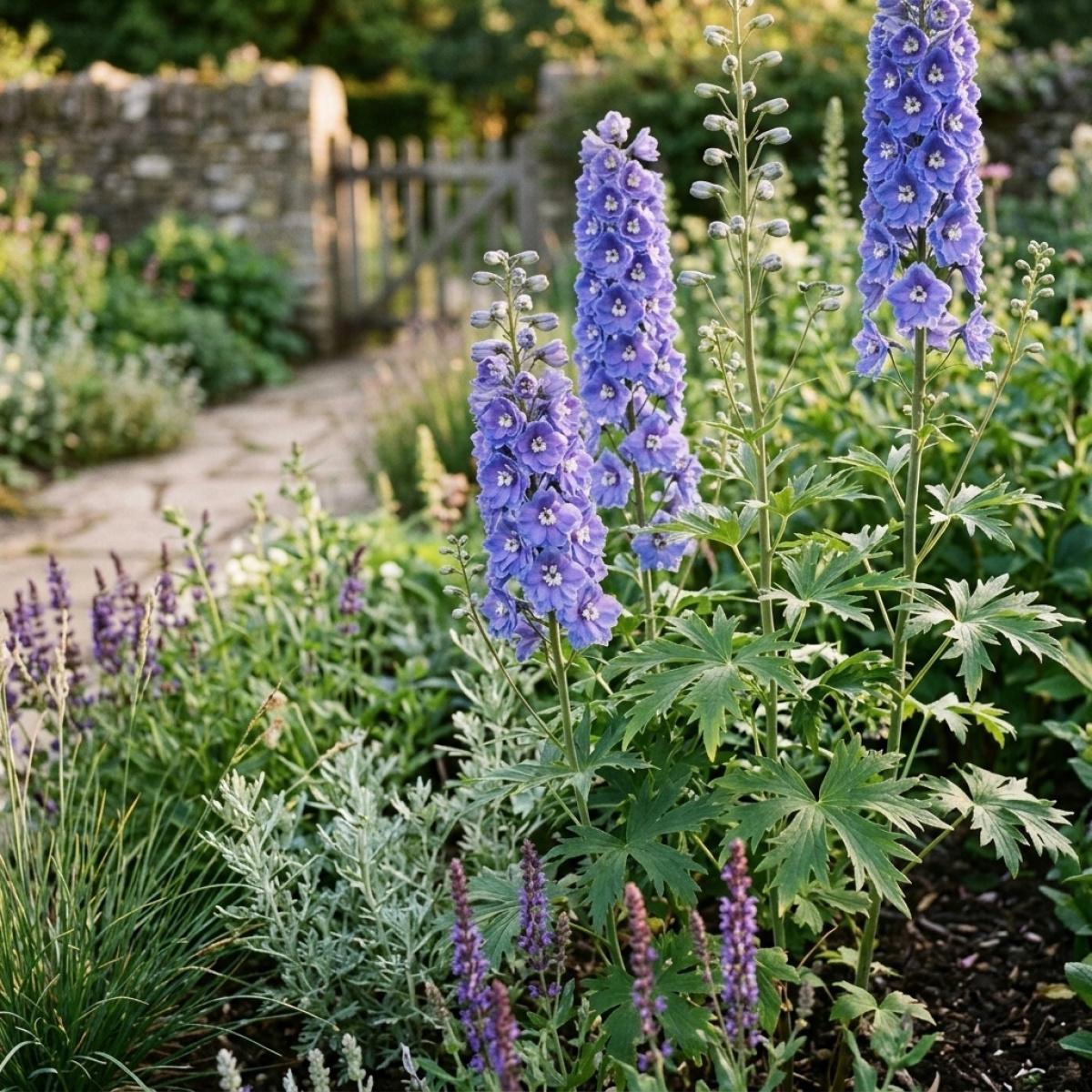 Fresh Delphinium Seeds for Garden Planting Non-GMO Perennial Flower Seeds Easy to Grow Beautiful Blooms for Home Garden Decoration