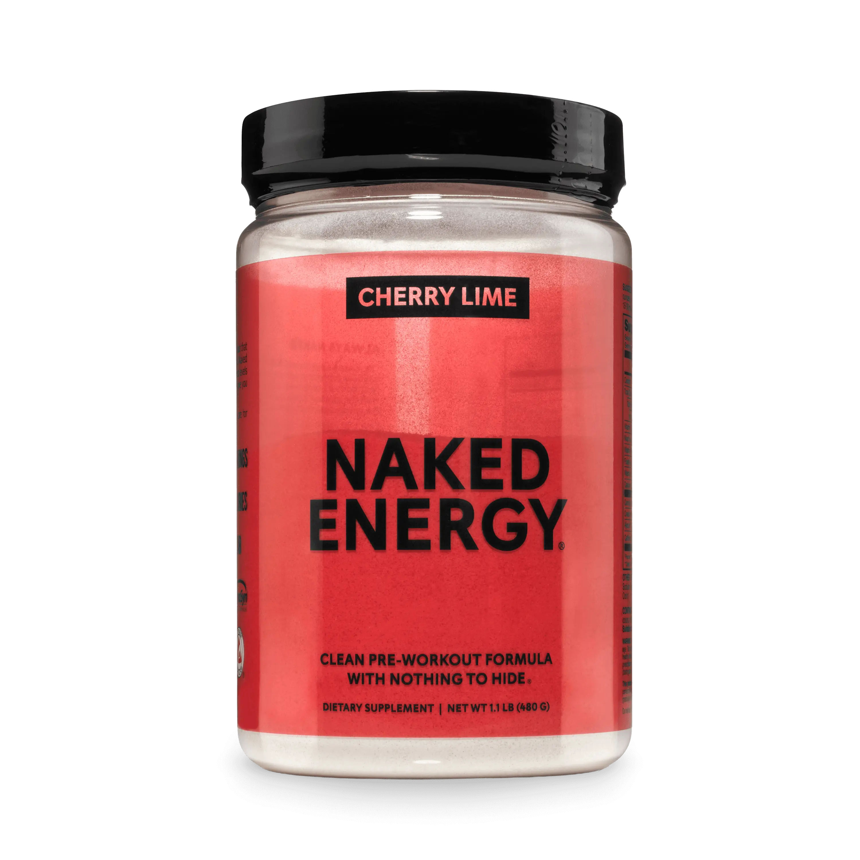 Naked Energy - Cherry Lime Pre Workout Supplement - 30 Servings - Vegan Formula for Energy Strength & Power with Creatine, Arginine & Beta-Alanine - No Additives or Artificial Sweeteners