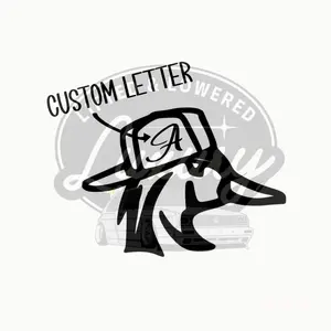 Custom letter on hat duck decal permanent vinyl