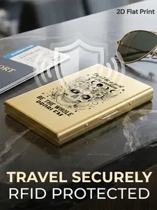 Metal Card Holder with Skull Pattern RFID Blocking Secure Storage Slim Sandblasted Design Unisex Card Case with Side Opening for Credit and Identity Cards