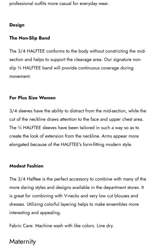 Classic 3/4 Sleeve Halftee