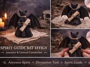 Spirit Guide Devotion Effigy | Bat Totem | Intuition & Shadow Work Ritual