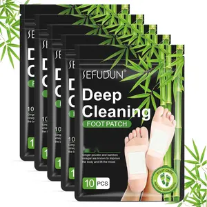 【NWE】Sefudun Ginger & Bamboo Charcoal Foot Patches -10 Pairs (5 Packs)Deep Cleansing Nighttime Foot Pads for Sleep Support & Body Refresh, Natural Plant-Based Ingredients, Home Wellness Foot Care for Men & Women,