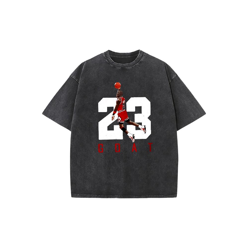 Number 23 Jumpman Tribute T-Shirt - Simple Retro Basketball T-Shirt, Iconic Dunk Design + Bold Font, Suitable for Players and Fans