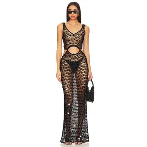 superdown Elena Maxi Dress in Black