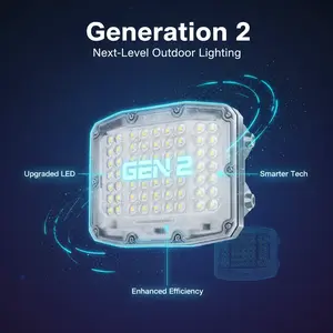 NEW GENERATION Curved Outdoor [Solar Light] Security Lights,SpotLights with 5 Modes,IP67 Waterproof,Suitable for Yard, Garage, Porch, Pool,Garden,Barn,Patio wireless