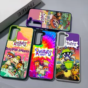 Rugrats Phone Case For Samsung Galaxy S25 S24 S23 S22 S21 S20 Note20 Ultra Plus Fe colored silver Smartphone Cover Cellphone Casing Accessories