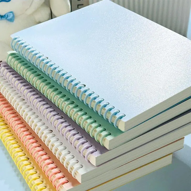 A4/A5/B5 Removable Spiral Notebook 60 Sheets Underline/Blank Loose Leaf Journal Macaron Binder for Students