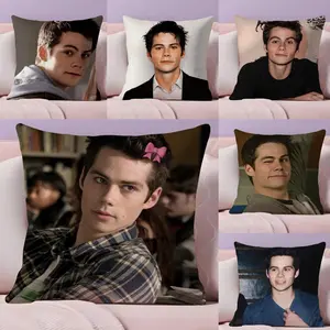 D-Dylan O Brien Cushion Cover Soft Short Plush Fabric Double-Sided Print Organic Breathable Sofa Pillow Case, Home Machine Washable in Perfect for Home Decor Warm Winter Home Child Gift