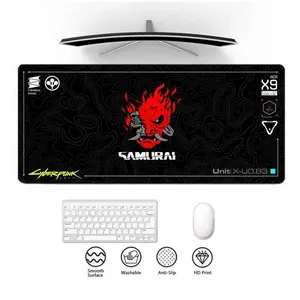 C-cyberpunk Anime HD XXL tapis de souris noir grand ordinateur de jeu PC Desk Mat Gaming Setup Mousepad Gift for her Anime