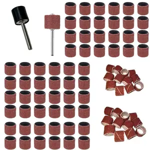 41 Piece Sanding Drum Set, Includes 40 Grinding Sleeves + 1 Shaft, Universal Fit for Rotary Tools, Drills, Grinders, Wood Metal Plastic