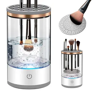 Electric Makeup Brush Cleaner with Brush Clean Mat, USB Charging Automatic Electric Makeup Brush Cleaner, Makeup Brush Cleaner Machine Fit For All Size Makeup Brush, Great Gift for Women Girls